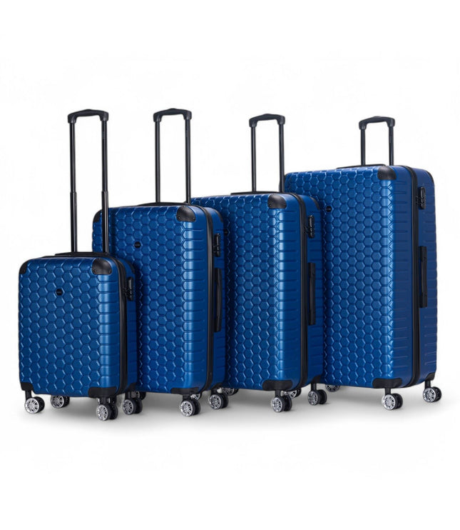 Noda Set of 4 Hard Shell Suitcase in Blue