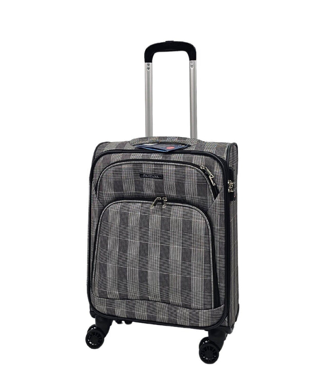 Ashbourne Cabin Soft Shell Suitcase in Stripe