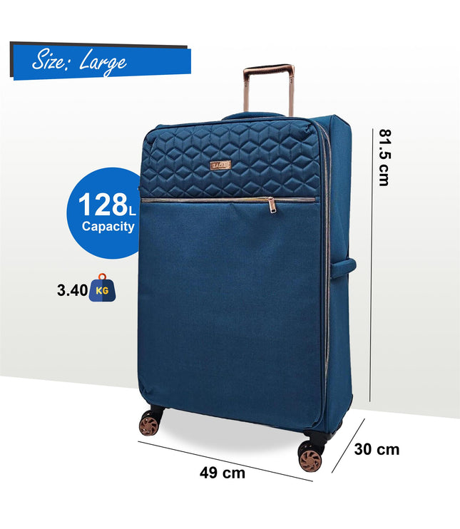 Bexley Large Soft Shell Suitcase in Teal