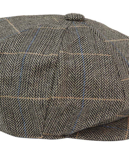 Mens Peaky Blinders Herringbone Newsboy Gatsby Flat Baker Hat
