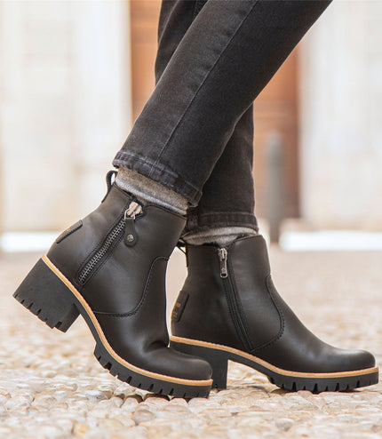Panama Jacks Women's Black Trav B2 Leather Ankle Boots