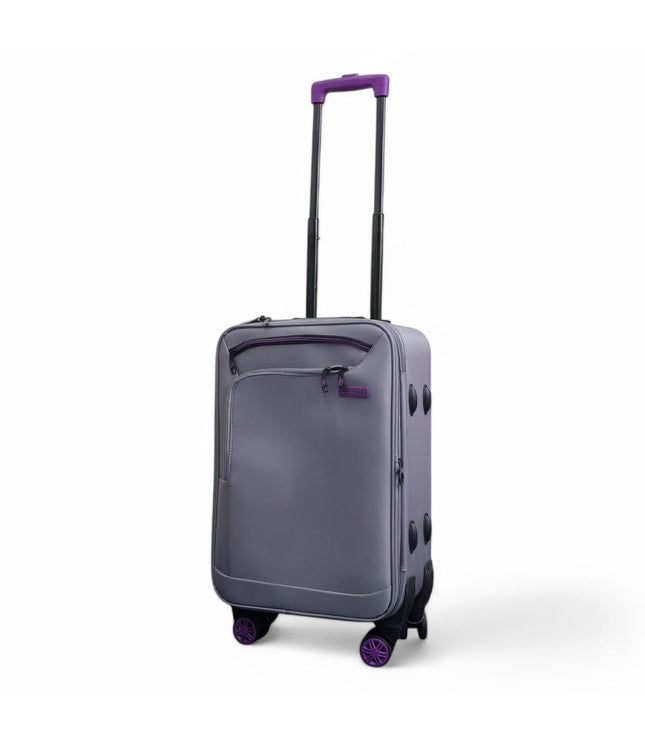 Handa Cabin Soft Shell Suitcase in Grey