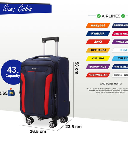 Delta Cabin Hard Shell Suitcase in Navy
