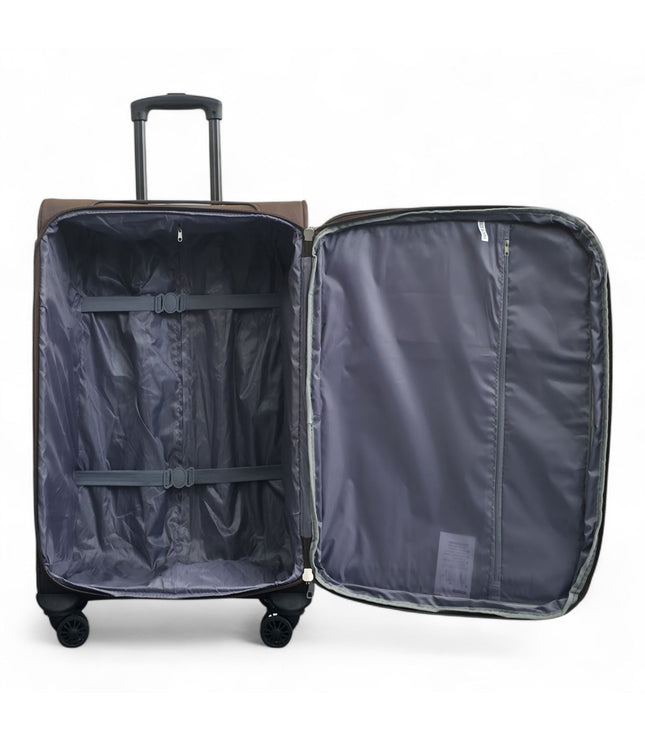 Gosford Set of 3 Soft Shell Suitcase in Brown