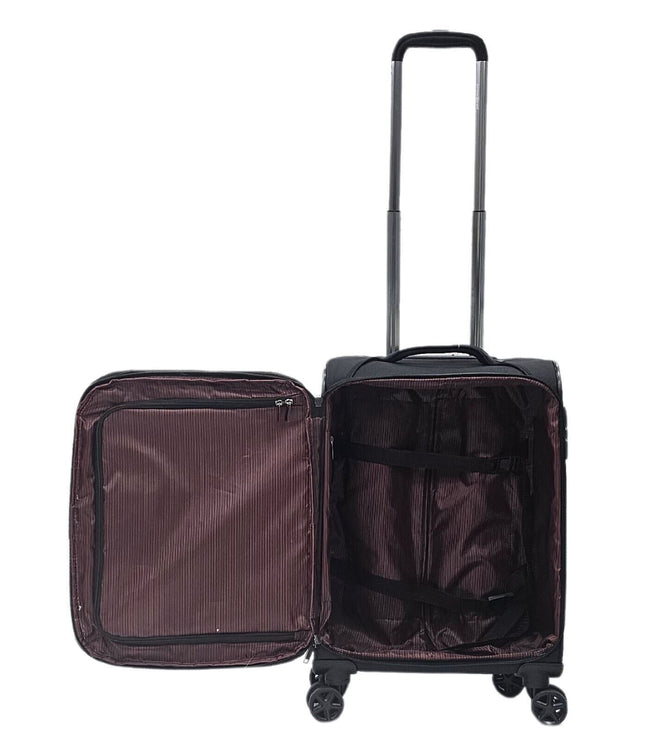 Corby Cabin Soft Shell Suitcase in Black