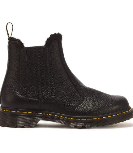 Dr Martens 2976 Leonore II Black Fur Lined Chelsea Boots - 41416001