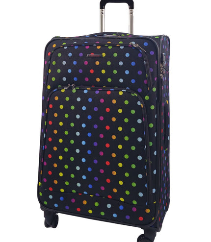 Ashbourne Large Soft Shell Suitcase in Dots