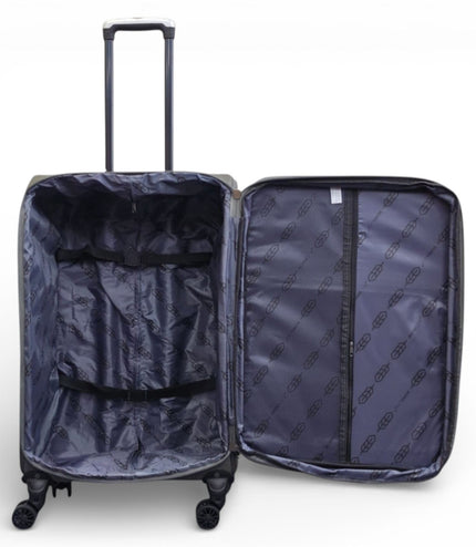 Nagoya Medium Soft Shell Suitcase in Grey