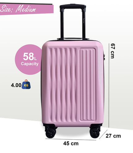 Croydon Medium Hard Shell Suitcase in Pink
