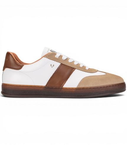 Martinelli Men's Brown Leather Sneakers Trainer Shoes - Seaford