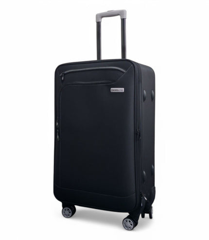 Handa Medium Soft Shell Suitcase in Black