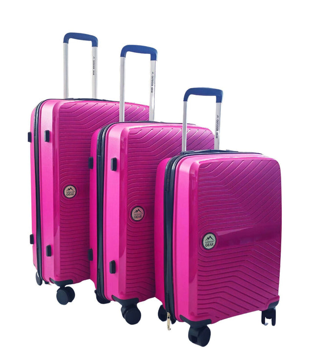 Acton Set of 3 Hard Shell Suitcase in Pink