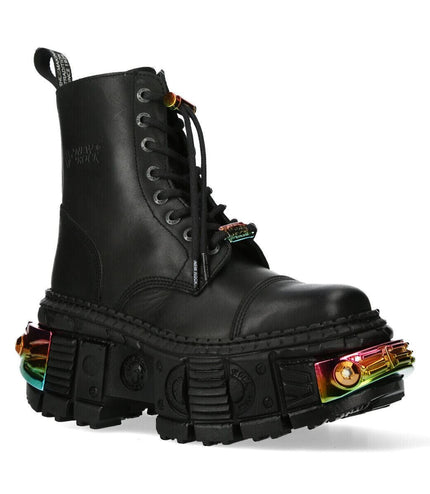 New Rock Black Platform Leather Boots-WALL83CCt-S8