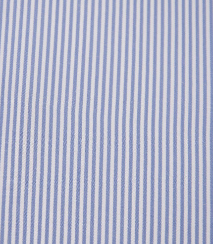 Mens Peaky Blinders Removable Collar Nehru Light Blue Striped Collarless Shirt
