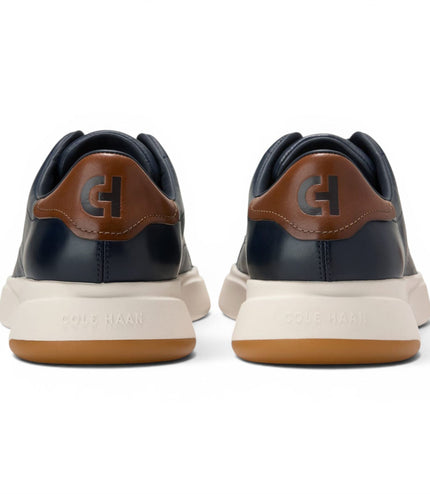 Cole Haan Men's GrandPro Luxe Mile Trainer Blue Leather Sneakers - C42754