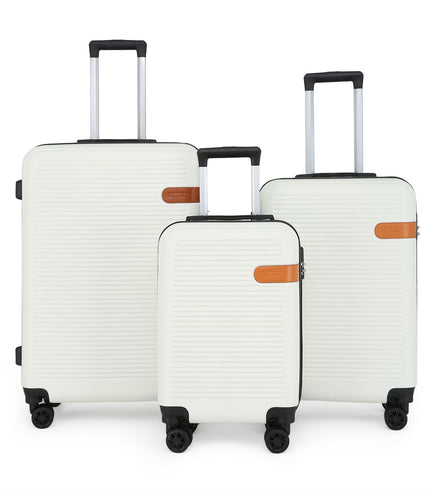 Calgary Set of 3 Hard Shell Suitcase in Cream