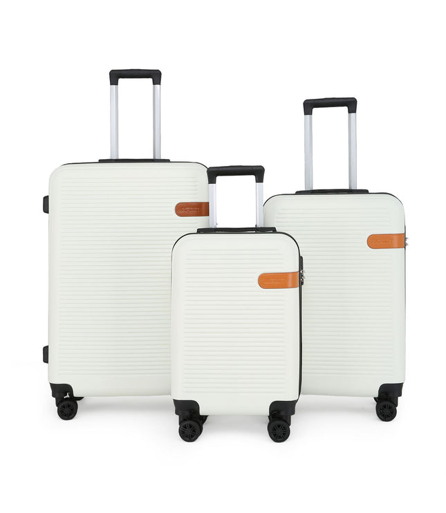 Calgary Set of 3 Hard Shell Suitcase in Cream