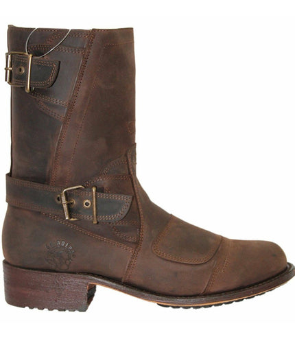 Grinders Mens Brown Leather Cowboy Boots - Route 66