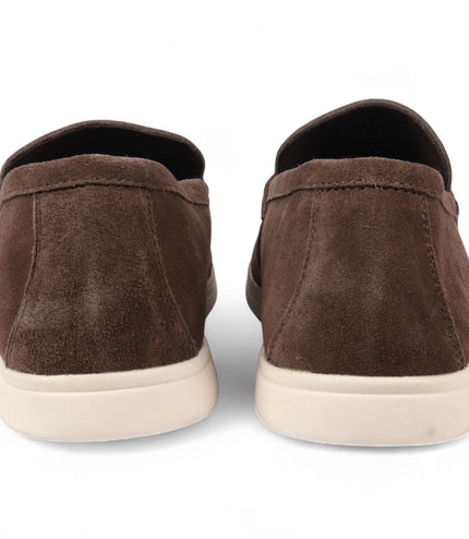 Men's Durable Brown Slip-On Loafers with Cushioned Insole