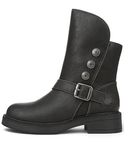 Blowfish Malibu Women's Black Faux Leather Winter Biker Boots - Venice-Cozy