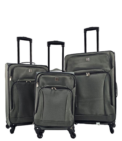 Corsham Set of 3 Soft Shell Suitcase in Grey