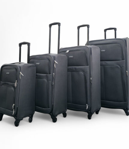 Tahara Set of 4 Soft Shell Suitcase in Grey