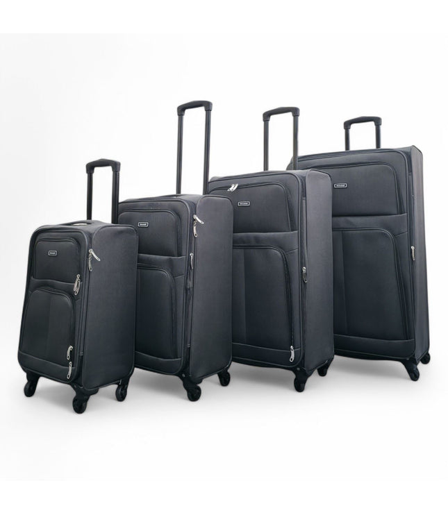 Tahara Set of 4 Soft Shell Suitcase in Grey