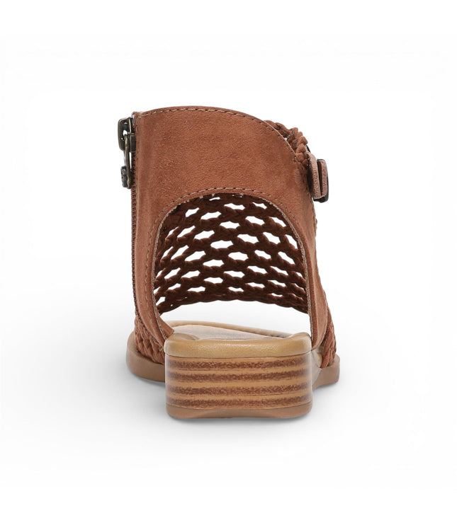 Blowfish Malibu Womens Cognac Brown Weave Micro Wedge Sandals - Anuella