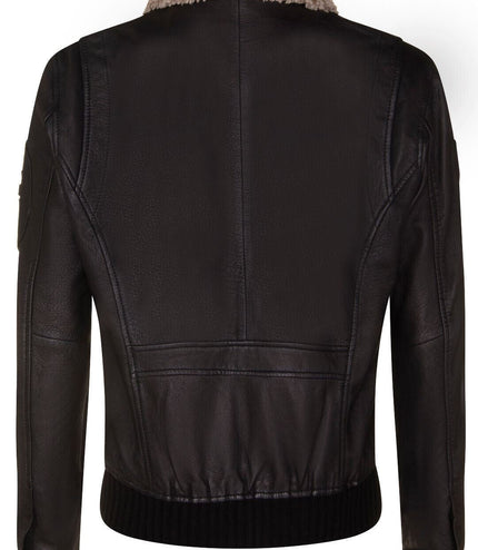 Mens US Leather Bomber Jacket-Arizona