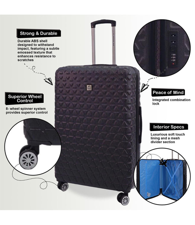 Adlington Medium Hard Shell Suitcase in Black