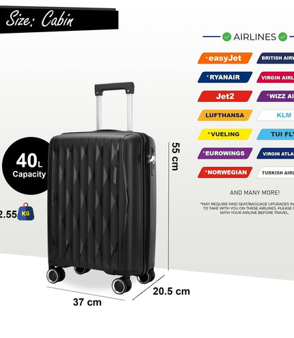 Burnaby Cabin Hard Shell Suitcase in Black