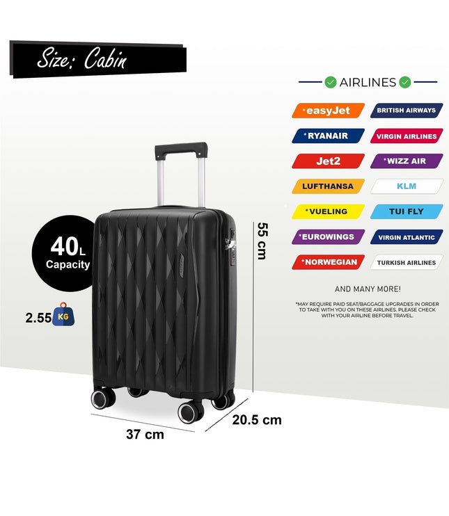Burnaby Cabin Hard Shell Suitcase in Black