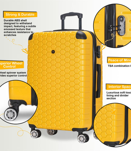 Noda Medium Hard Shell Suitcase in Yellow