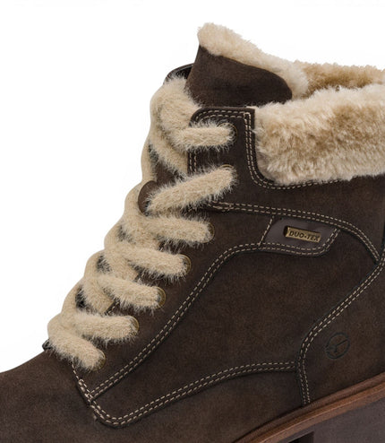 Tamaris Women’s Brown Warm Lace-Up Winter Outdoor Ankle Boots - 26266-43