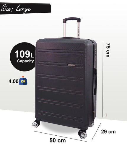 Alford Large Hard Shell Suitcase in Black