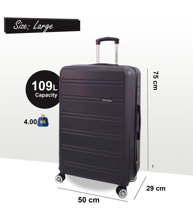 Alford Large Hard Shell Suitcase in Black