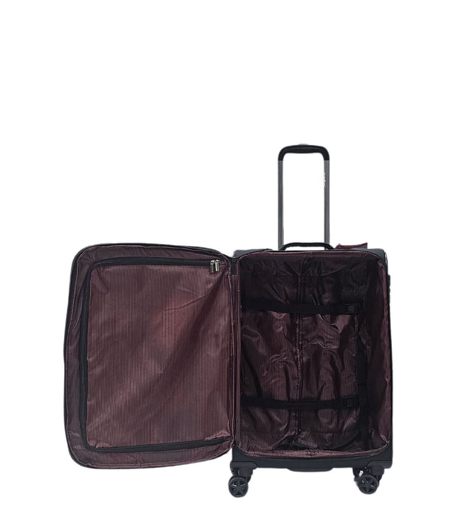 Corby Medium Soft Shell Suitcase in Black
