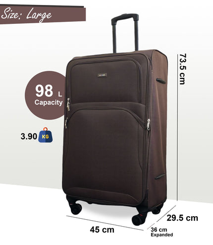 Gosford Large Soft Shell Suitcase in Brown