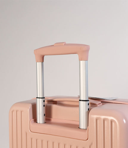 Hard Shell Cabin 44 x 22 x 38 cm Pink TSA Secure Luggage Suitcase Suitable for Easyjet, Ryanair