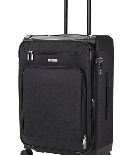 Amesbury Medium Soft Shell Suitcase in Black