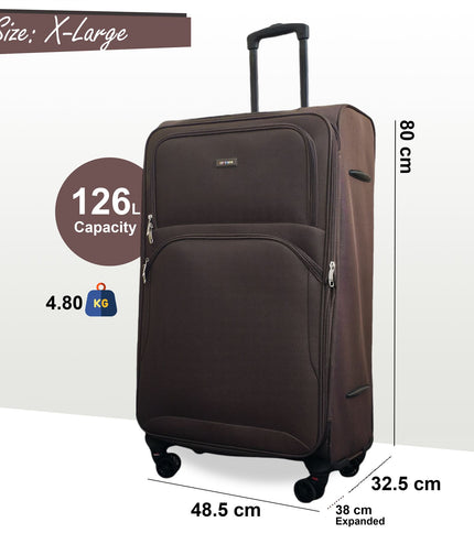 Gosford X-Large Soft Shell Suitcase in Brown