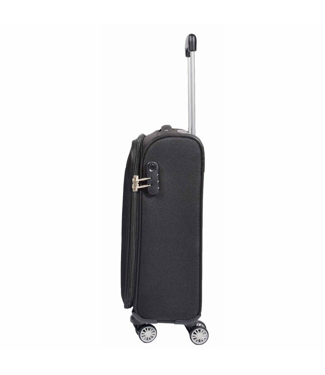 Clevedon Cabin Soft Shell Suitcase in Black