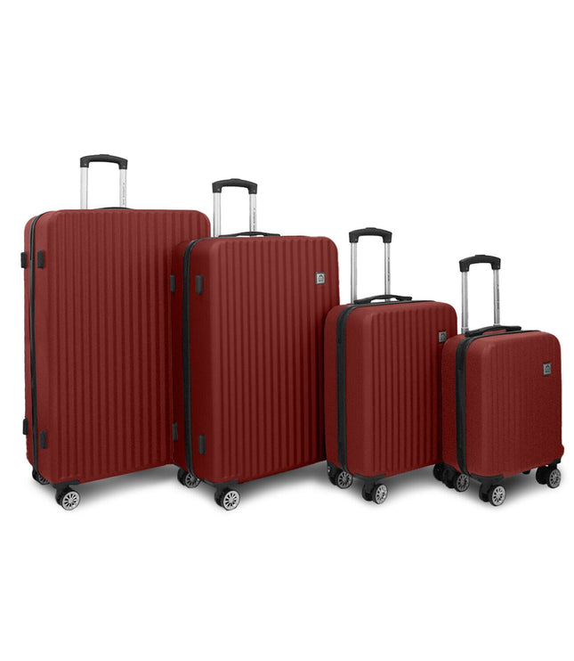 Alsager Set of 4 Hard Shell Suitcase in Burgundy