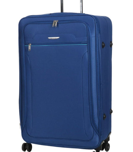 Cinderford Large Soft Shell Suitcase in Blue