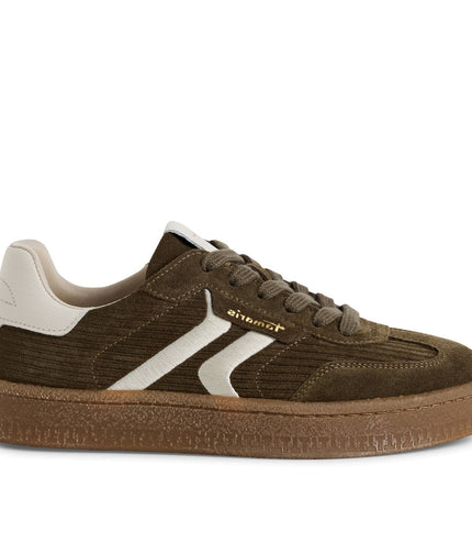 Tamaris Womens Olive Green Suede Leather Fashion Lace Up Sneakers