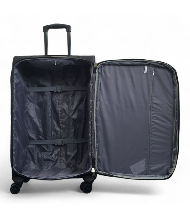 Gosford Set of 4 Soft Shell Suitcase in Black