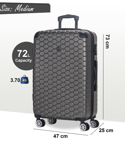 Noda Medium Hard Shell Suitcase in Charcoal
