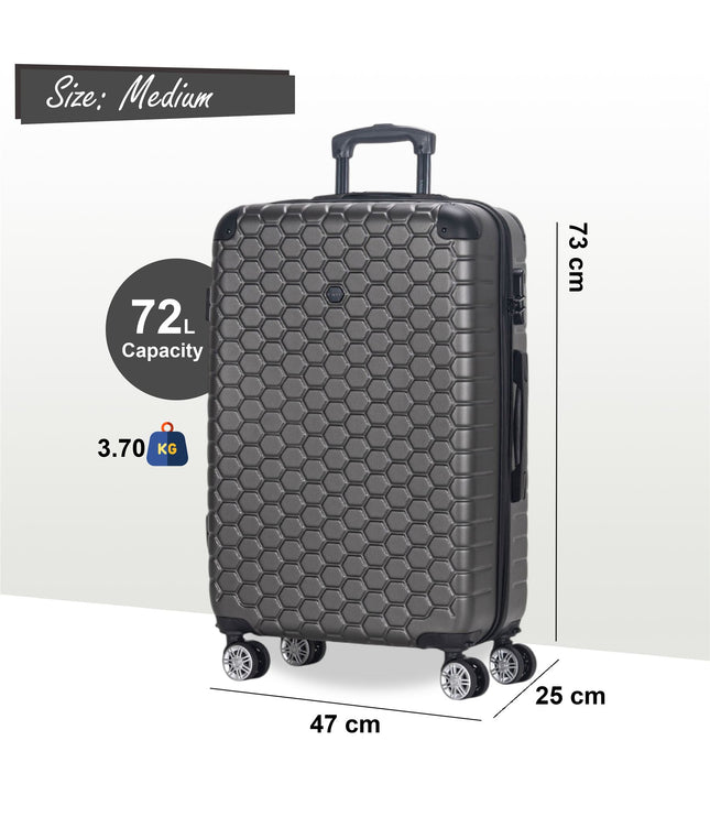 Noda Medium Hard Shell Suitcase in Charcoal