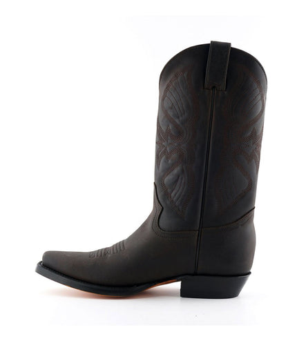 Grinders Mens Brown Cowboy Leather Boots - Louisiana