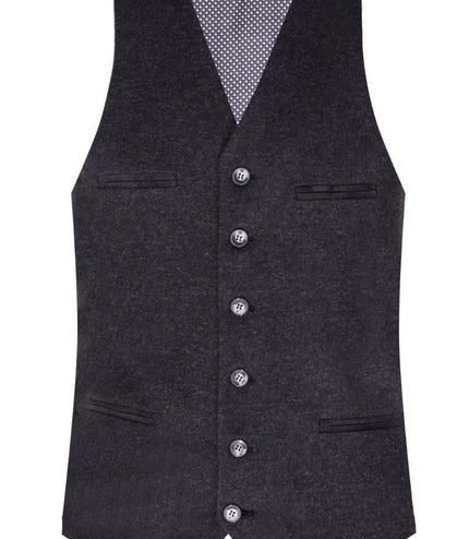 Mens 3 Piece Black Wool Tweed Vintage Retro Suit